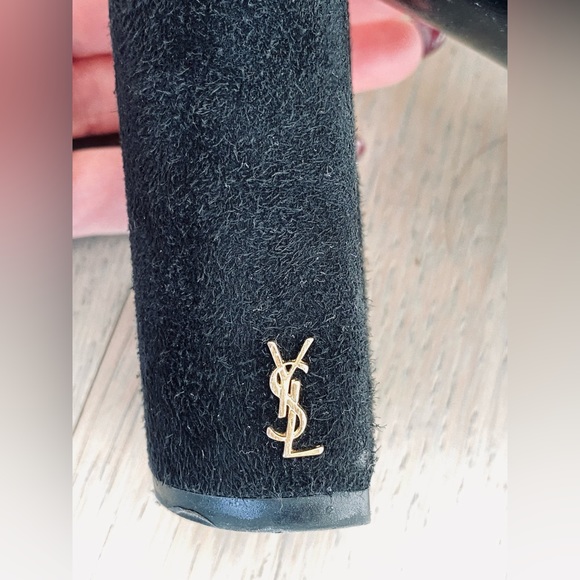 Saint Laurent Lou Black Suede Ankle Boots (70 mm heel) - size 39 - Picture 9 of 11